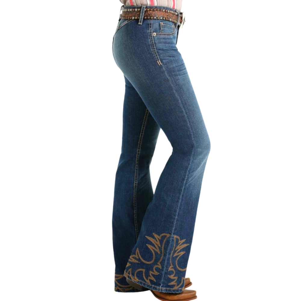 Cruel Girl Western Hannah Embroidered Flare Jeans
